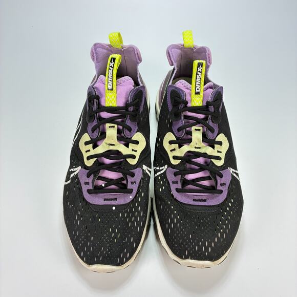 Nike React Vision Black Purple Lace Up Running Shoes CD4373-002 Men's Size 9 - Picture 3 of 10